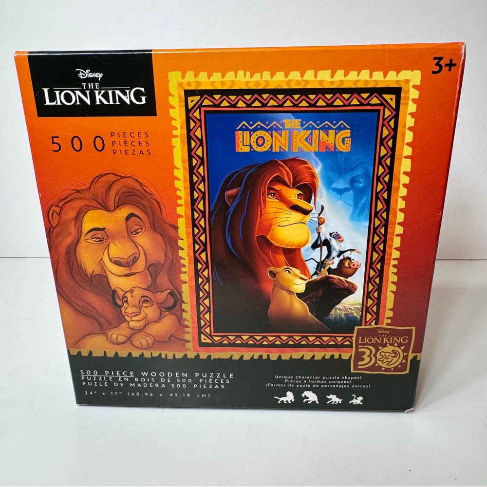 NWT. Disney Parks The Lion King 30th Anniversary Wooden Jigsaw Puzzle.